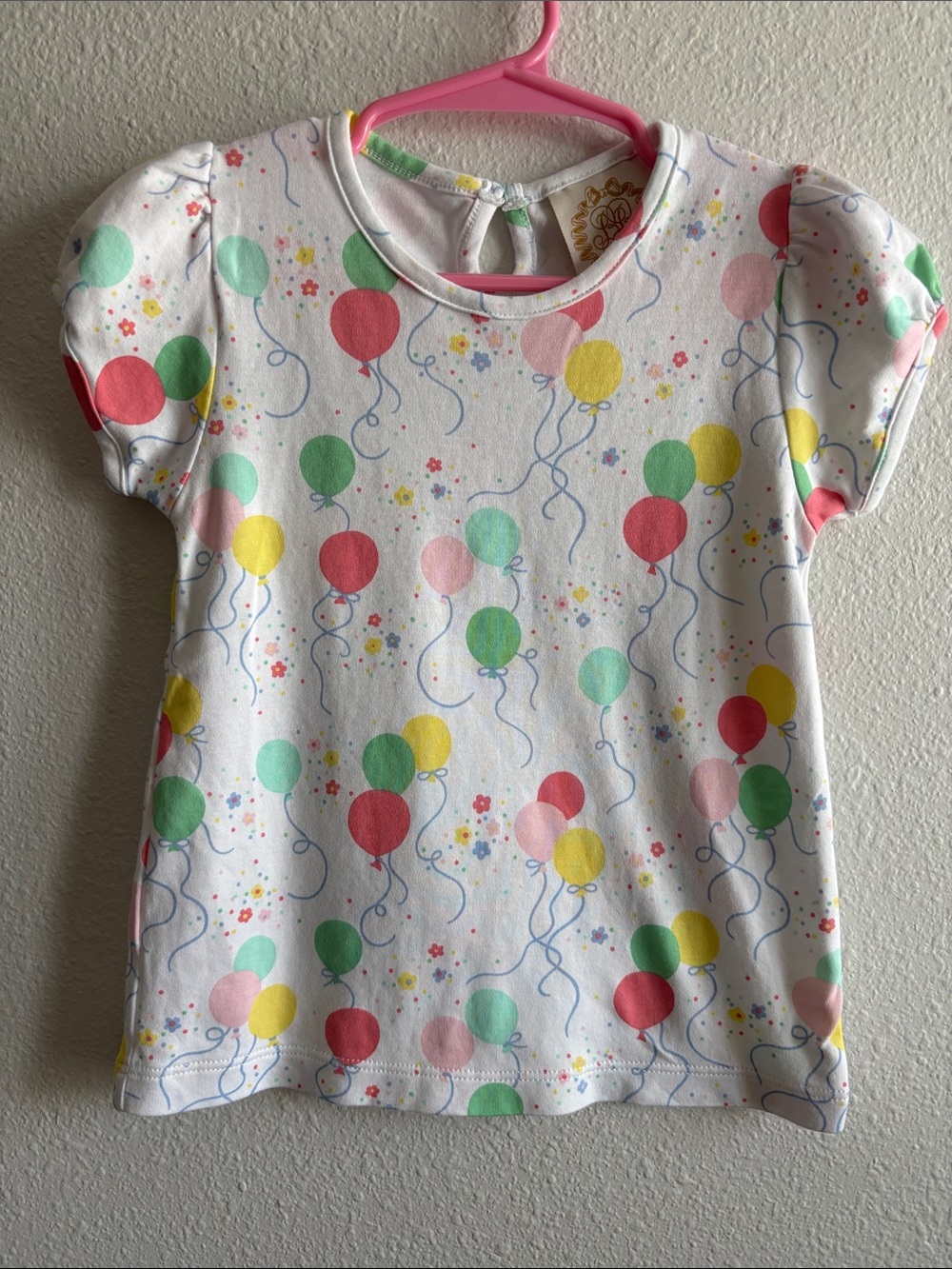 Toddler Girl’s The Beaufort Bonnet Company Birthday Balloon Shirt, 4T